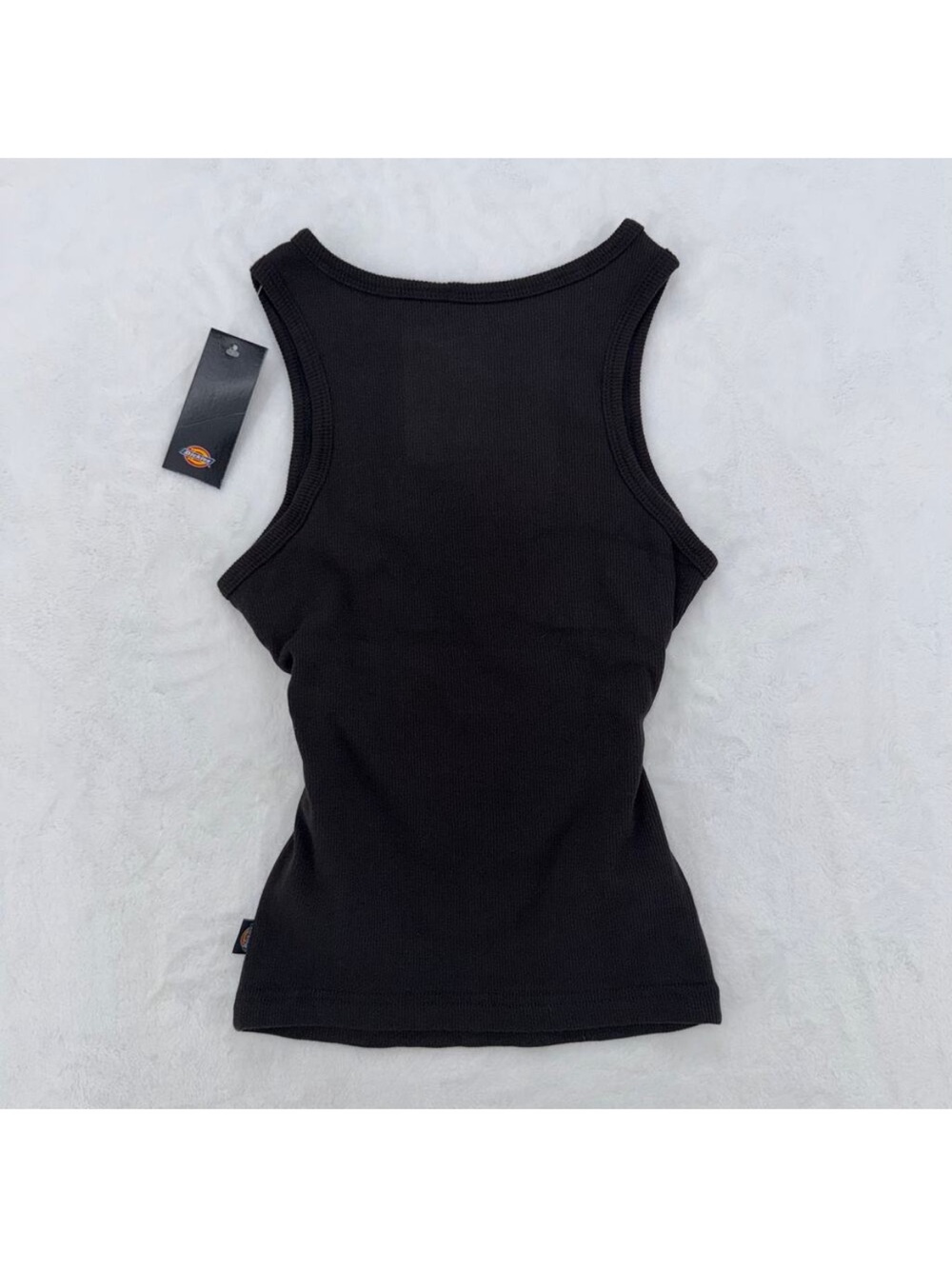 NWT Dickies Black Rhinestone Logo Ribbed Tank - Picture 2 of 2